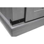 Meuble d'appoint avec porte coulissante de 32 po, blanc cassé/blanc cassé/bois vieilli/gris, simple