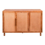 Armoire de rangement 3 portes, finition bois marron