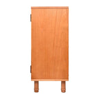 Armoire de rangement 3 portes, finition bois marron