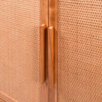 Armoire de rangement 3 portes, finition bois marron