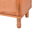 Armoire de rangement 3 portes, finition bois marron