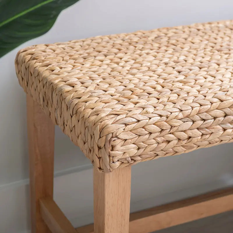 Banc de rangement jacinthe naturelle, 1 personne