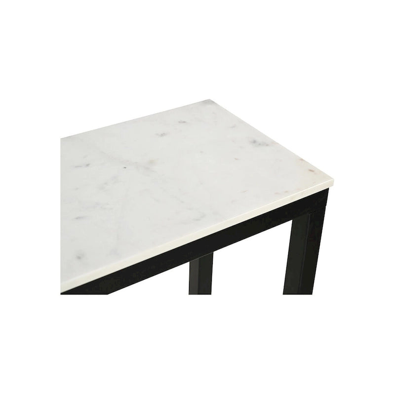 Console en marbre blanc, style moderne, 1 personne, 42"L x 30"H x 14"P