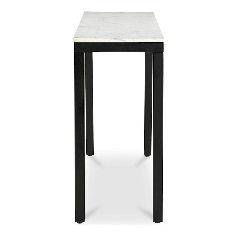 Console en marbre blanc, style moderne, 1 personne, 42"L x 30"H x 14"P