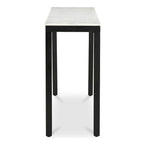 Console en marbre blanc, style moderne, 1 personne, 42"L x 30"H x 14"P
