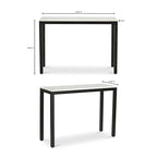 Console en marbre blanc, style moderne, 1 personne, 42"L x 30"H x 14"P