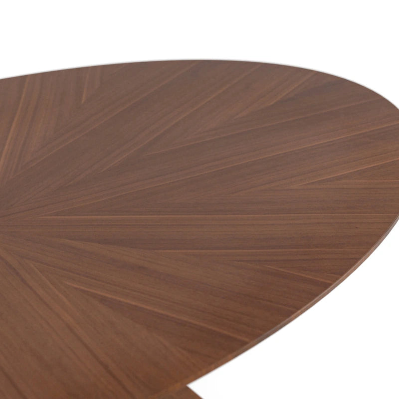 Table à manger ovale en noyer, style moderne du milieu du siècle, pour 4 à 6 personnes