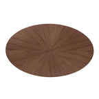 Table à manger ovale en noyer, style moderne du milieu du siècle, pour 4 à 6 personnes
