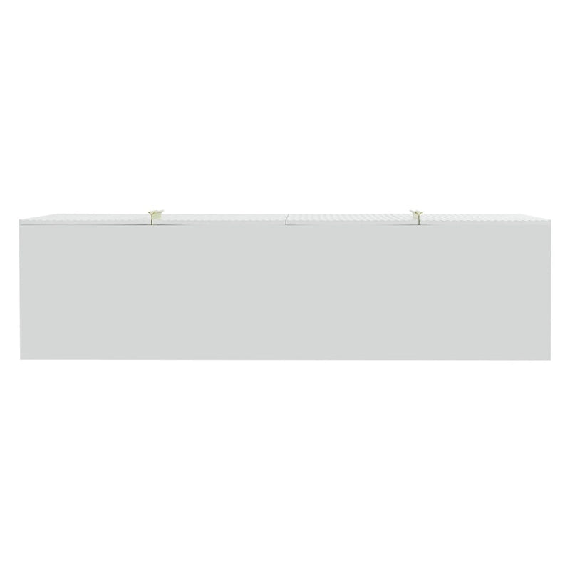 Buffet 4 portes gris/blanc/noir avec poignées dorées, 152,4 cm (L) x 38,6 cm (l) x 78,5 cm (H)