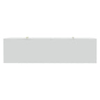 Buffet 4 portes gris/blanc/noir avec poignées dorées, 152,4 cm (L) x 38,6 cm (l) x 78,5 cm (H)